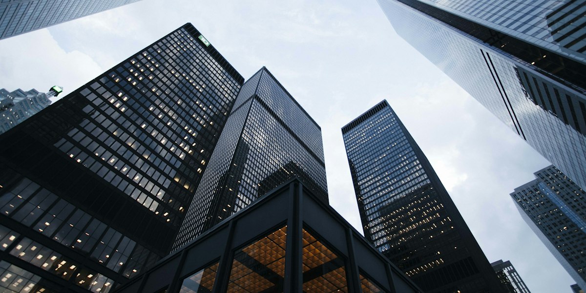 Corporate office buildings in a major Indian city